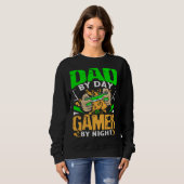 Dad Gamer At Night Fatheru2019s Day Trui (Voorkant volledig)