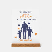 Dad Gift-Inspirational Fathers Day Quote Acryl Bord (Voorkant)