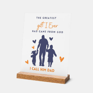 Dad Gift-Inspirational Fathers Day Quote Acryl Bord