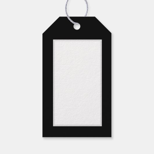 DAD Gift Personalized Classic Black White Cadeaulabel (Achterkant)