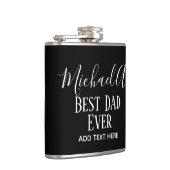 DAD Gift Personalized Classic Black White Heupfles (Rechts)