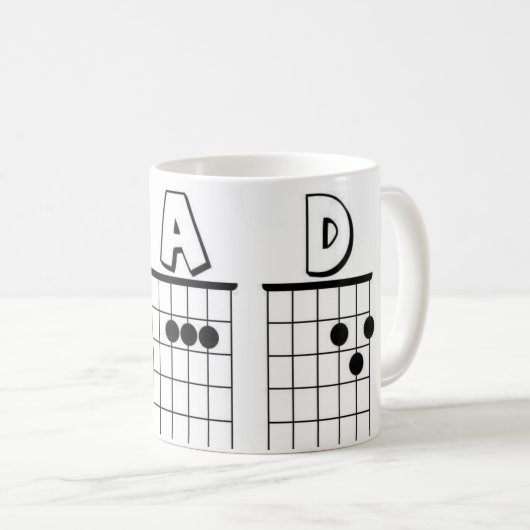 DAD-gitaarkoorden Koffiemok (Voorkant rechts)