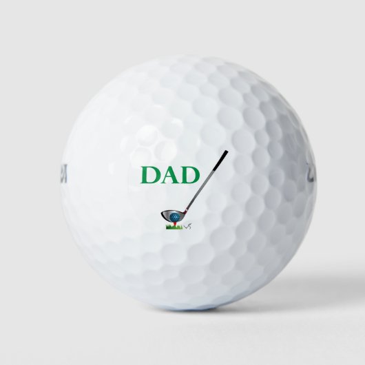DAD - Golf Happy Fathers Day Birthday Cool Golfballen (Voorkant)