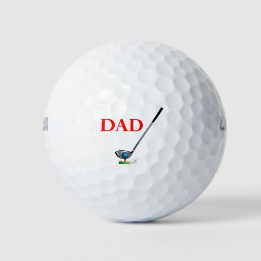 DAD - Golf Happy Fathers Day Birthday Cool Golfballen (Voorkant)
