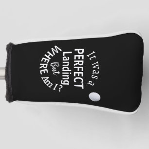 Dad Golfbal Grappige Humor Zwart Wit Type Custom Golfheadcover
