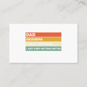 Dad Grandpa Great Grandpa Fathers Day Visitekaartje