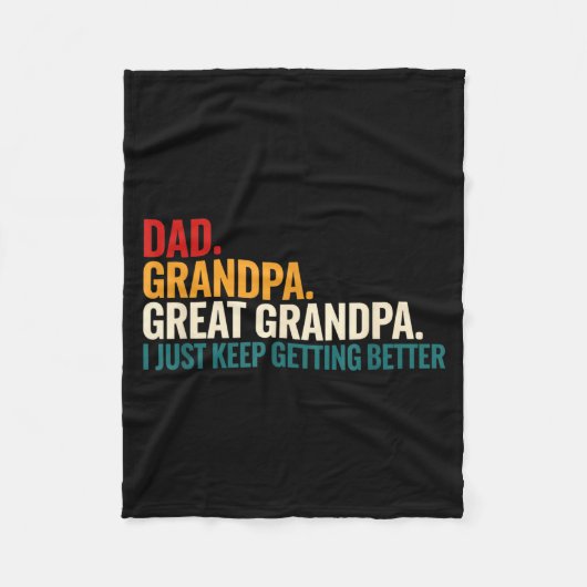 Dad Grandpa Great Grandpa Funny Saying - Dad I Jus Fleece Deken (Voorkant)