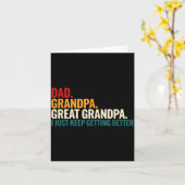 Dad Grandpa Great Grandpa Funny Saying - Dad I Jus Kaart (Gele Bloem)
