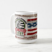 Dad Grandpa Retired Army Mug, USA Flag Gift Koffiemok (Voorkant links)