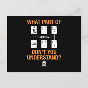 Dad Grandpa Truck Driver Trucker Shift What Briefkaart