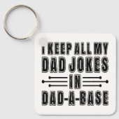 Dad grapjes in een vader databank Vaderdag cadeau  Sleutelhanger (Voorkant)