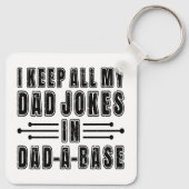 Dad grapjes in een vader databank Vaderdag cadeau  Sleutelhanger (Achterkant)