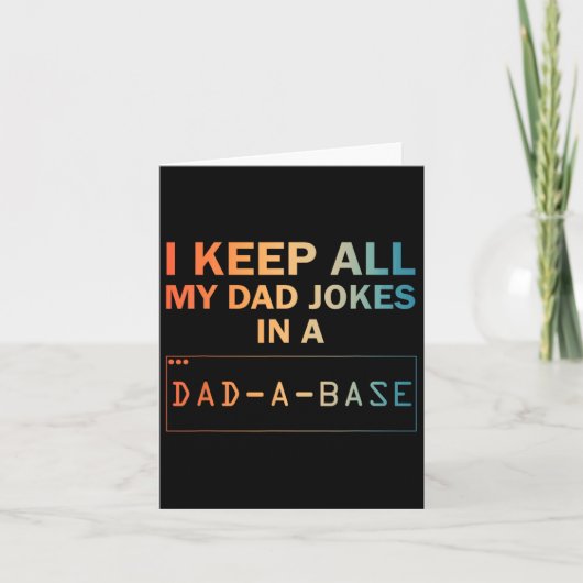 Dad Grappen Ontwerp Voor Mannen Dad Database Vader Kaart (Voorkant)