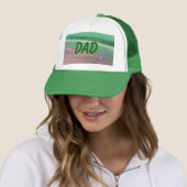 DAD Green Ocean Trucker Hat Pet (In situ)