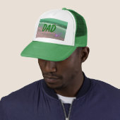 DAD Green Ocean Trucker Hat Trucker Pet (In situ)