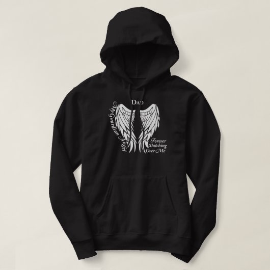 Dad Guardian Angel Memorial Gift For Loss of Dad  Hoodie (Design voorkant)