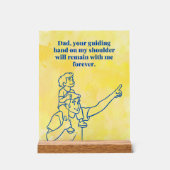 Dad Guiding Hand-Inspirational Fathers Day Quote Acryl Bord (Voorkant)
