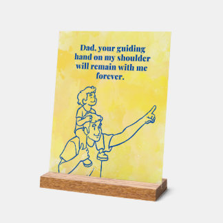 Dad Guiding Hand-Inspirational Fathers Day Quote Acryl Bord