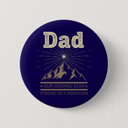 Dad Guiding Star Mountain Ronde Button 5,7 Cm (Voorkant)