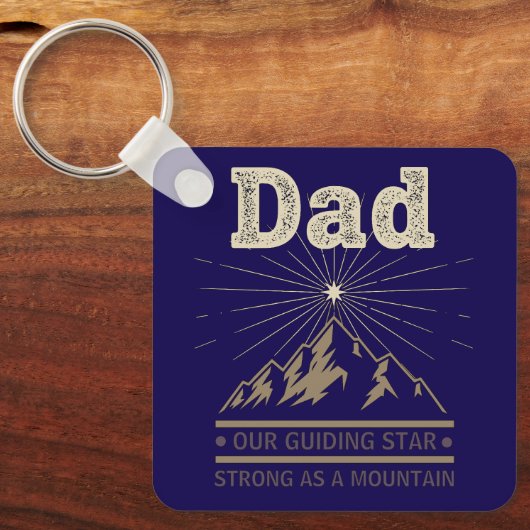 Dad Guiding Star Mountain Sleutelhanger (Voorkant)