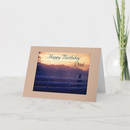 DAD-HAPPY BIRTHDAY=HORSE LOVER'S BIRTHDAY KAART (Voorkant)