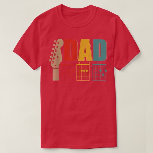 DAD Happy Fathers Day Cool Dad Guitarist Guitar Lo T-shirt (Design voorkant)