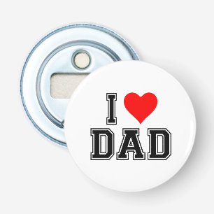 Dad Heart Button - Vet en eenvoudig ontwerp Flesopener