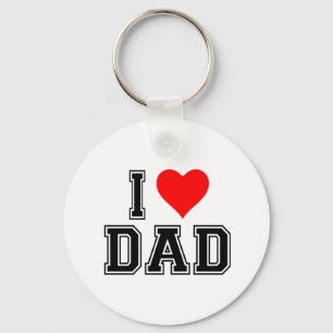 Dad Heart Button - Vet en eenvoudig ontwerp Sleutelhanger