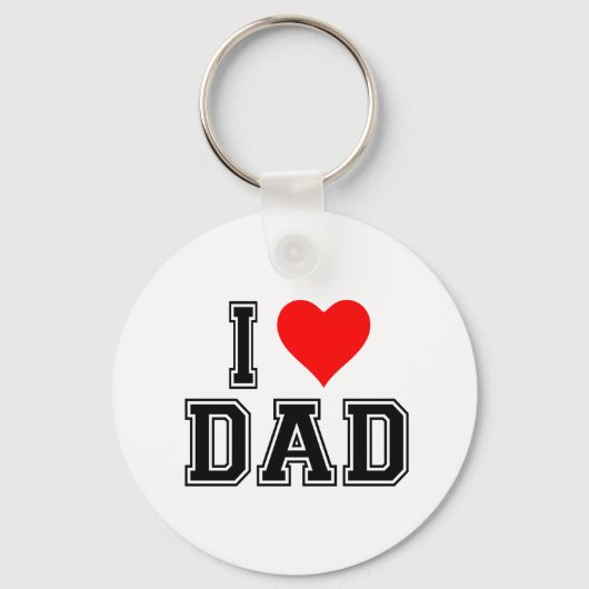 Dad Heart Button - Vet en eenvoudig ontwerp Sleutelhanger (Voorkant)