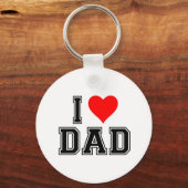 Dad Heart Button - Vet en eenvoudig ontwerp Sleutelhanger (Voorkant)