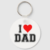 Dad Heart Button - Vet en eenvoudig ontwerp Sleutelhanger (Achterkant)