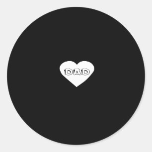 dad heart ronde sticker