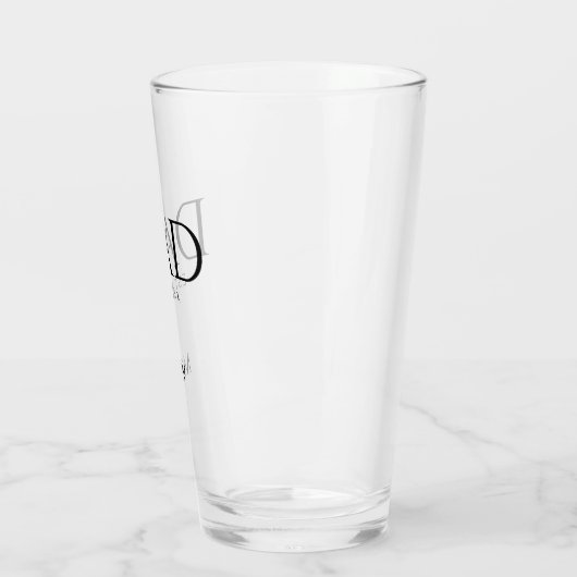 DAD heeft Monogram-Initiaal vastgesteld Glas (Links)