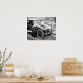 Dad helpen, 1923. Oude foto Poster (Keuken)
