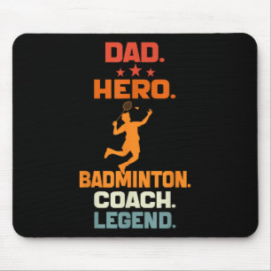 Dad Hero Badminton Coach Legend Badminton Speler V Muismat
