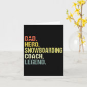 Dad Hero Snowboarden Coach Grappig Snowboarden Coa Kaart (Gele Bloem)