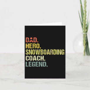 Dad Hero Snowboarden Coach Grappig Snowboarden Coa Kaart
