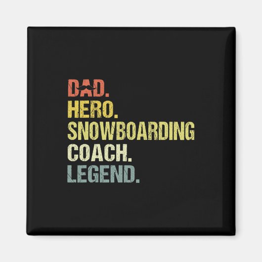 Dad Hero Snowboarden Coach Grappig Snowboarden Coa Magneet (Voorkant)