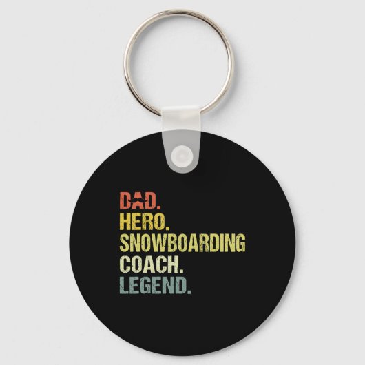 Dad Hero Snowboarden Coach Grappig Snowboarden Coa Sleutelhanger (Voorkant)
