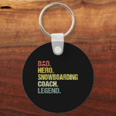 Dad Hero Snowboarden Coach Grappig Snowboarden Coa Sleutelhanger (Voorkant)