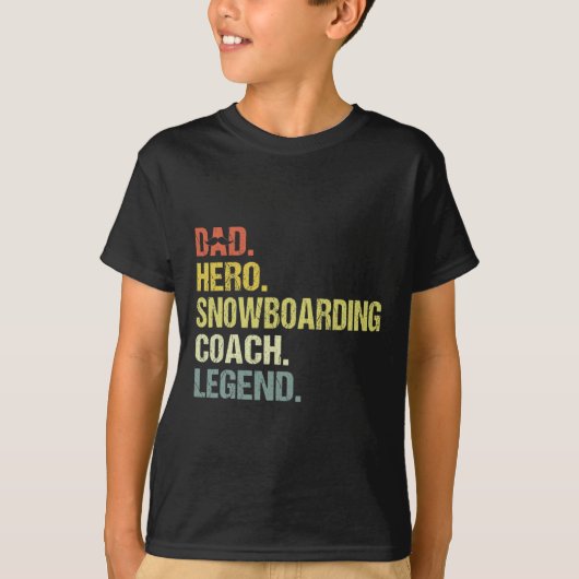 Dad Hero Snowboarden Coach Grappig Snowboarden Coa T-shirt (Voorkant)