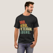 Dad Hero Veteran Legend Retro Veterans Day Vader' T-shirt (Voorkant volledig)