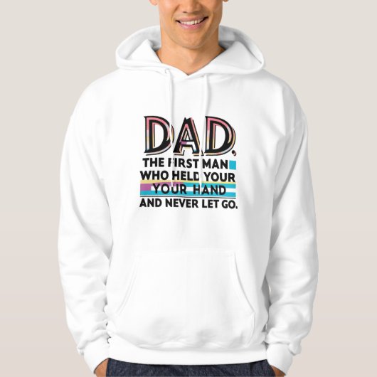 DAD - Het eerste Man dat je hand hoodie vasthield (Voorkant)