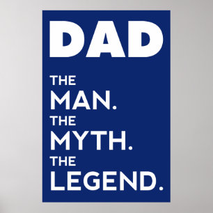 DAD, het Man, de mythe, de Legende, blauwe versie Poster