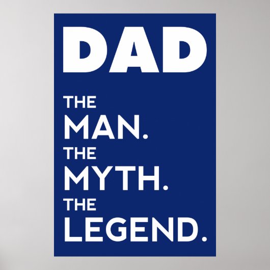 DAD, het Man, de mythe, de Legende, blauwe versie Poster (Voorkant)