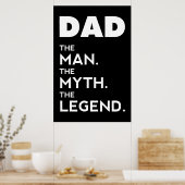 DAD, het Man, de mythe, de Legende, pap poster, Poster (Keuken)