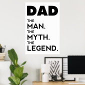 DAD, het Man, de mythe, de Legende, vader poster, Poster (Thuiskantoor)