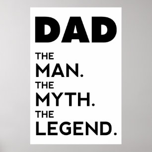 DAD, het Man, de mythe, de Legende, vader poster, Poster