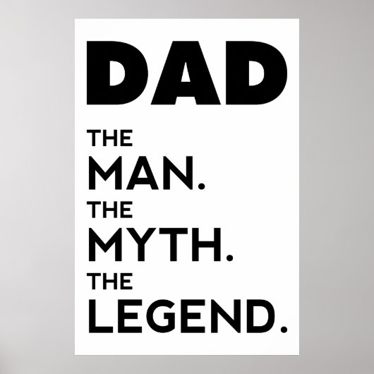 DAD, het Man, de mythe, de Legende, vader poster, Poster (Voorkant)