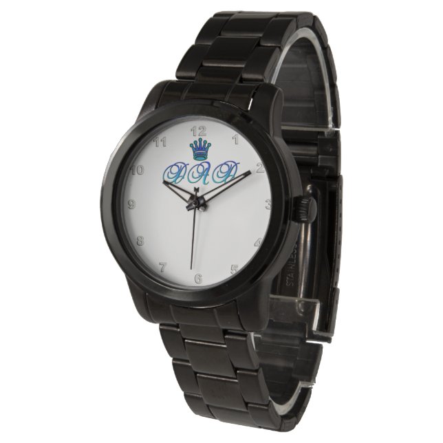 DAD het Overmaatse Zwarte Horloge van de Armband (Gekanteld)
